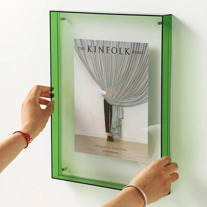 Vibrant Acryl Display Frame – Hedendaagse Kleurrijke Fotohouder