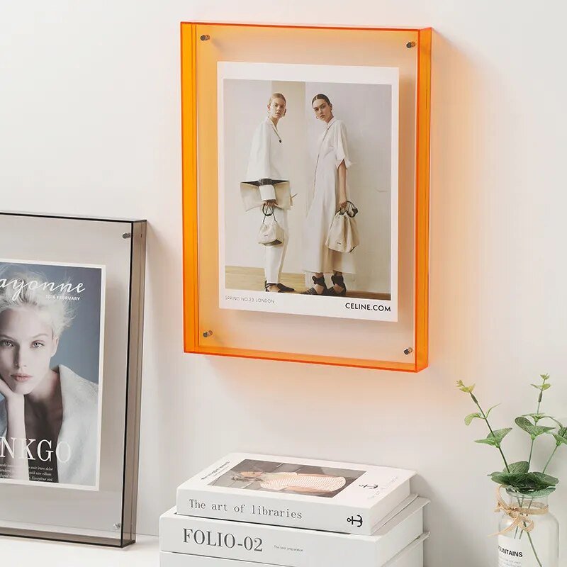 Vibrant Acryl Display Frame – Hedendaagse Kleurrijke Fotohouder