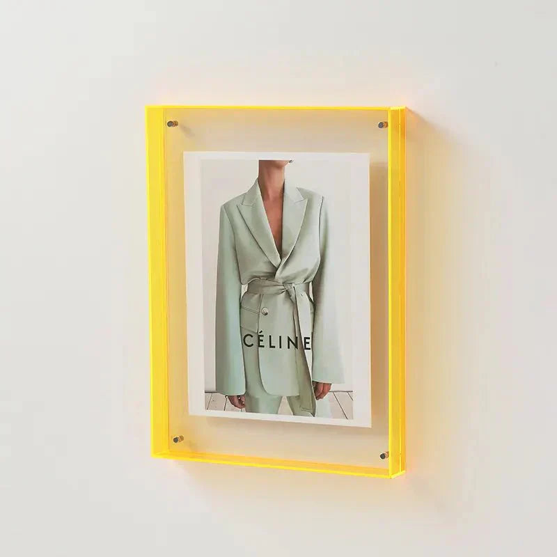 Vibrant Acryl Display Frame – Hedendaagse Kleurrijke Fotohouder