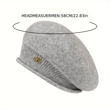 Chic Gebreide Beret voor Dames - Elegantie en Warmte voor de Winter