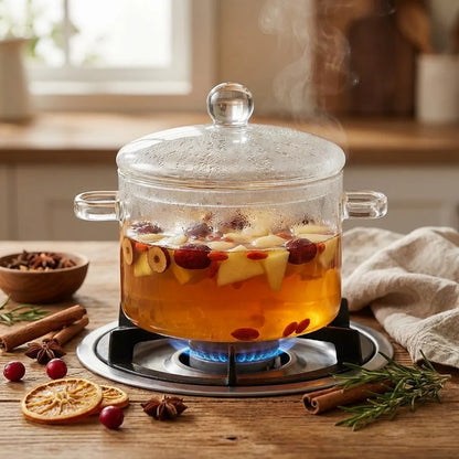 Miles Glazen Kookpot – Borosilicaat Simmer Pot
