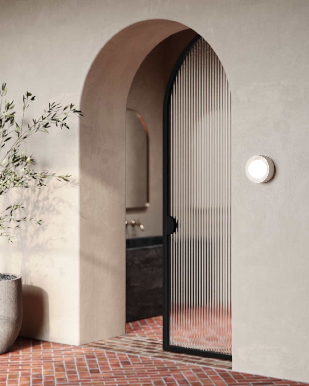 Gekaderde Orb Wandlamp