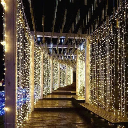 Zonne-energie Buiten Gordijnverlichting