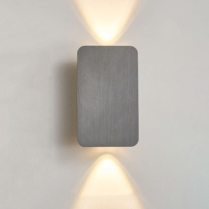 Noordse Minimalistische Aluminium Rechthoekige Platte Paneel 2-Lichts LED Wandlamp