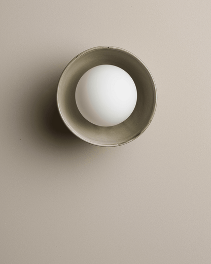 Handgemaakte Keramische Kom Wandlamp