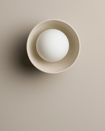 Handgemaakte Keramische Kom Wandlamp