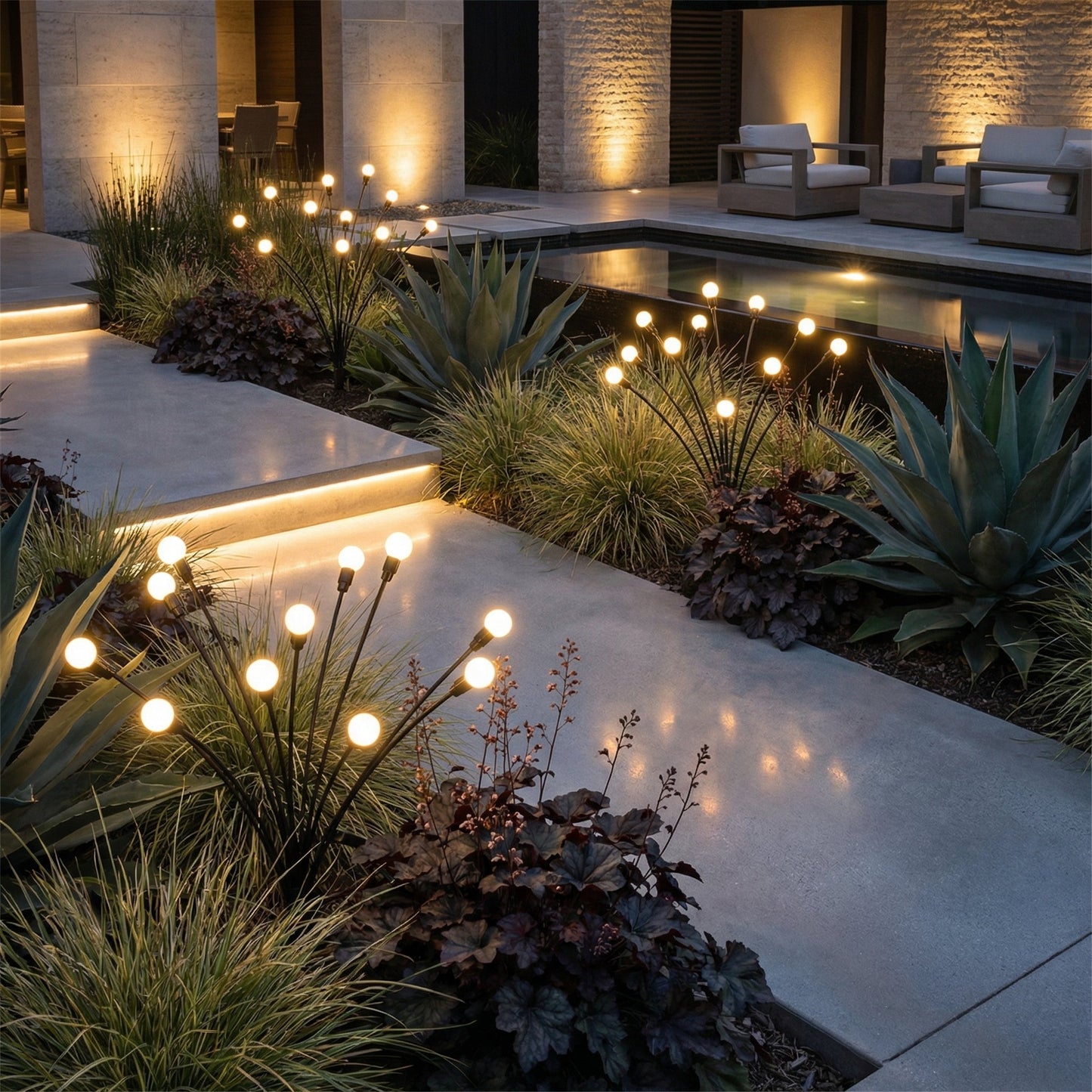 Zonne-zwiepende Tuinlampen