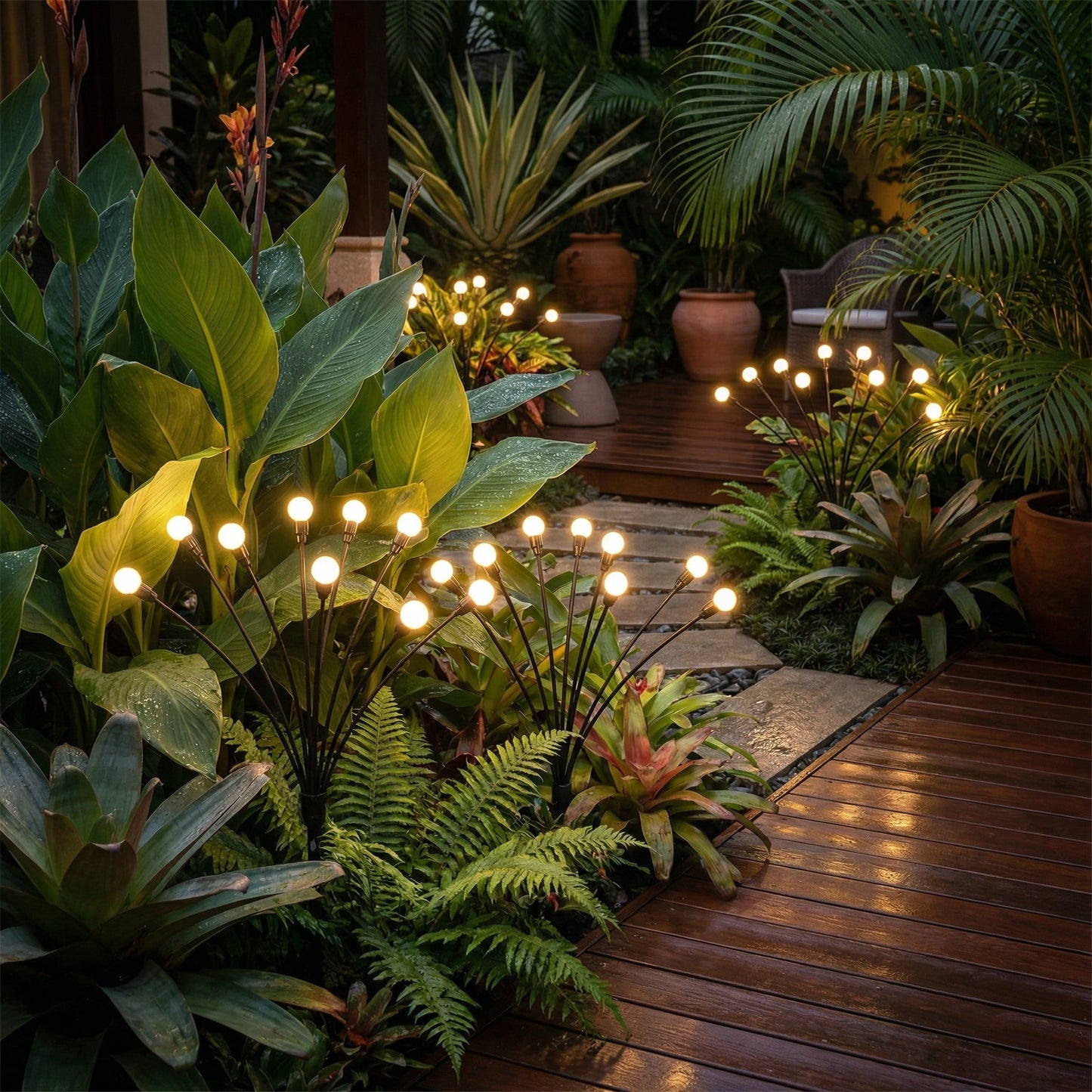 Zonne-zwiepende Tuinlampen