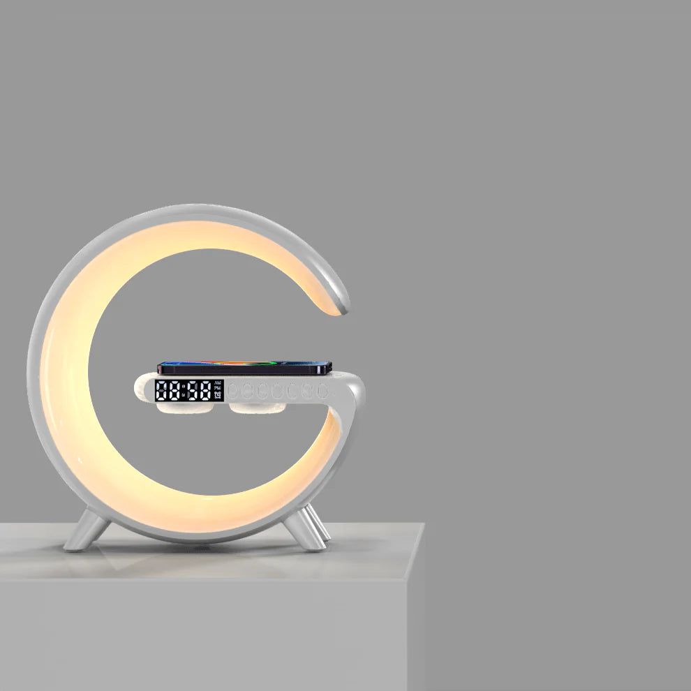 4 In 1 Draadloze Nachtlampje Lamp Bluetooth Speaker Wekker Snel Opladen