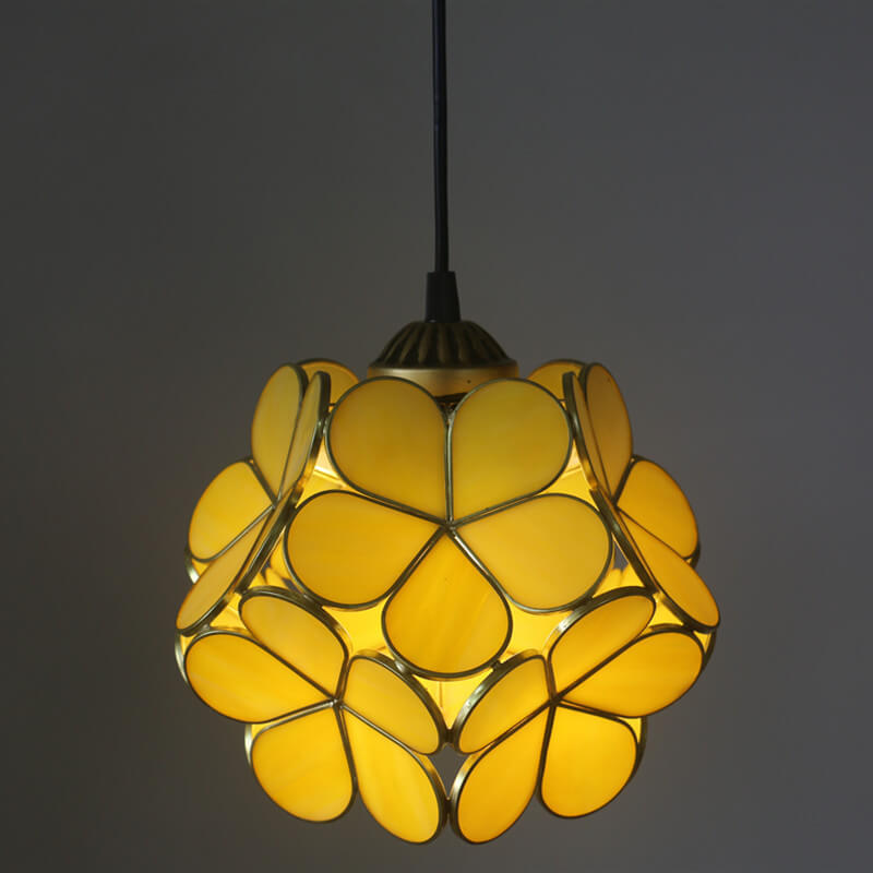 Bloemenlamp met Glaskunst