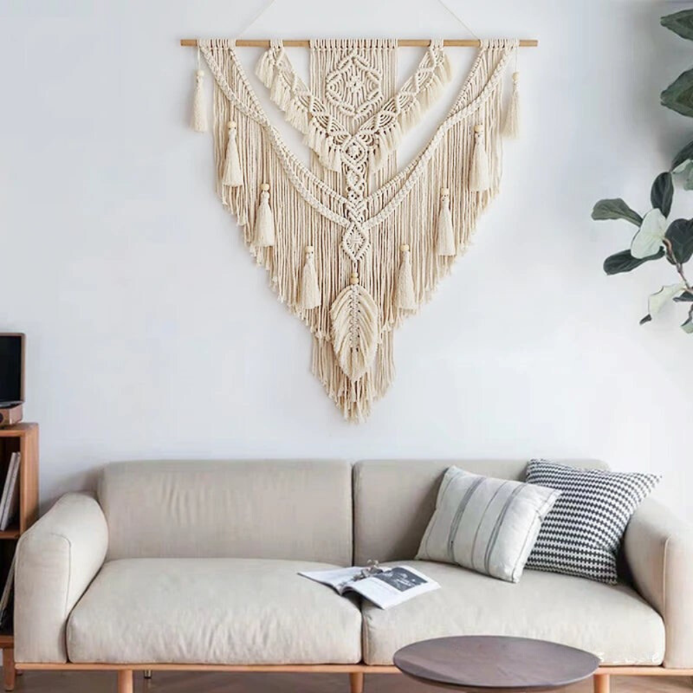 Grote Boho Wandtapijt Macramé