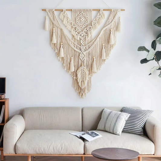 Grote Boho Wandtapijt Macramé