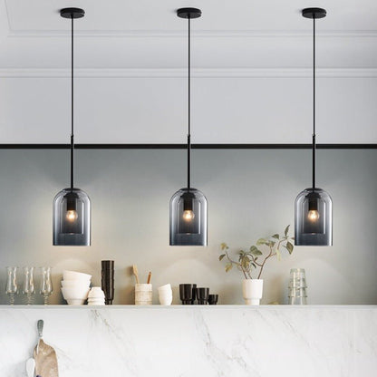 Dubbellaagse Glazen Hanglamp