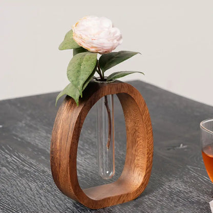 Houten Hydroponische Testbuisvaas