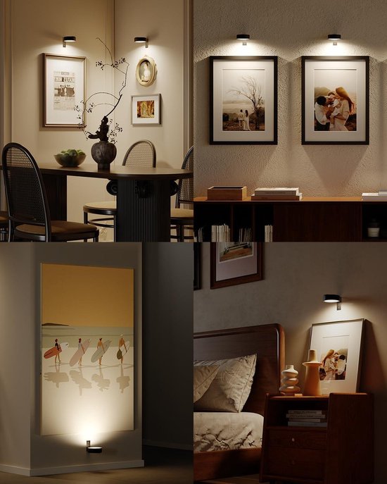 3 pc Batterij LED Magnetisch, Dimbaar, Met Afstandsbediening