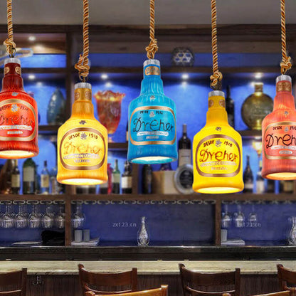 Kleurrijke Hanglamp Fles Design