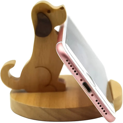 Houten Hond Telefoonstandaard