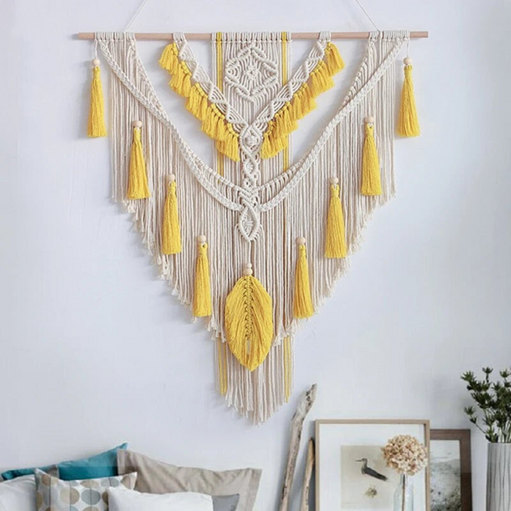 Grote Boho Wandtapijt Macramé