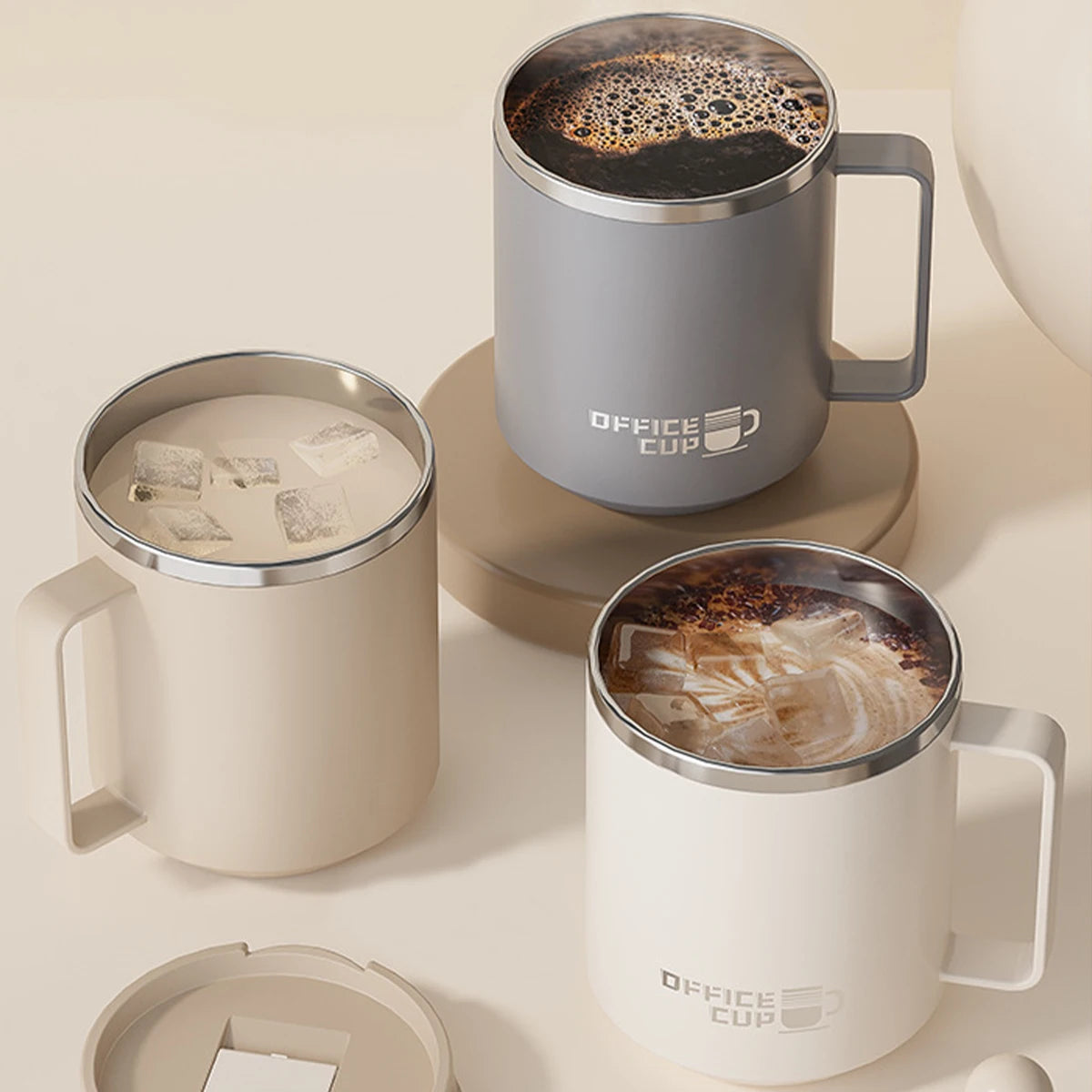 Thermo Koffiemok Met Handvat RVS
