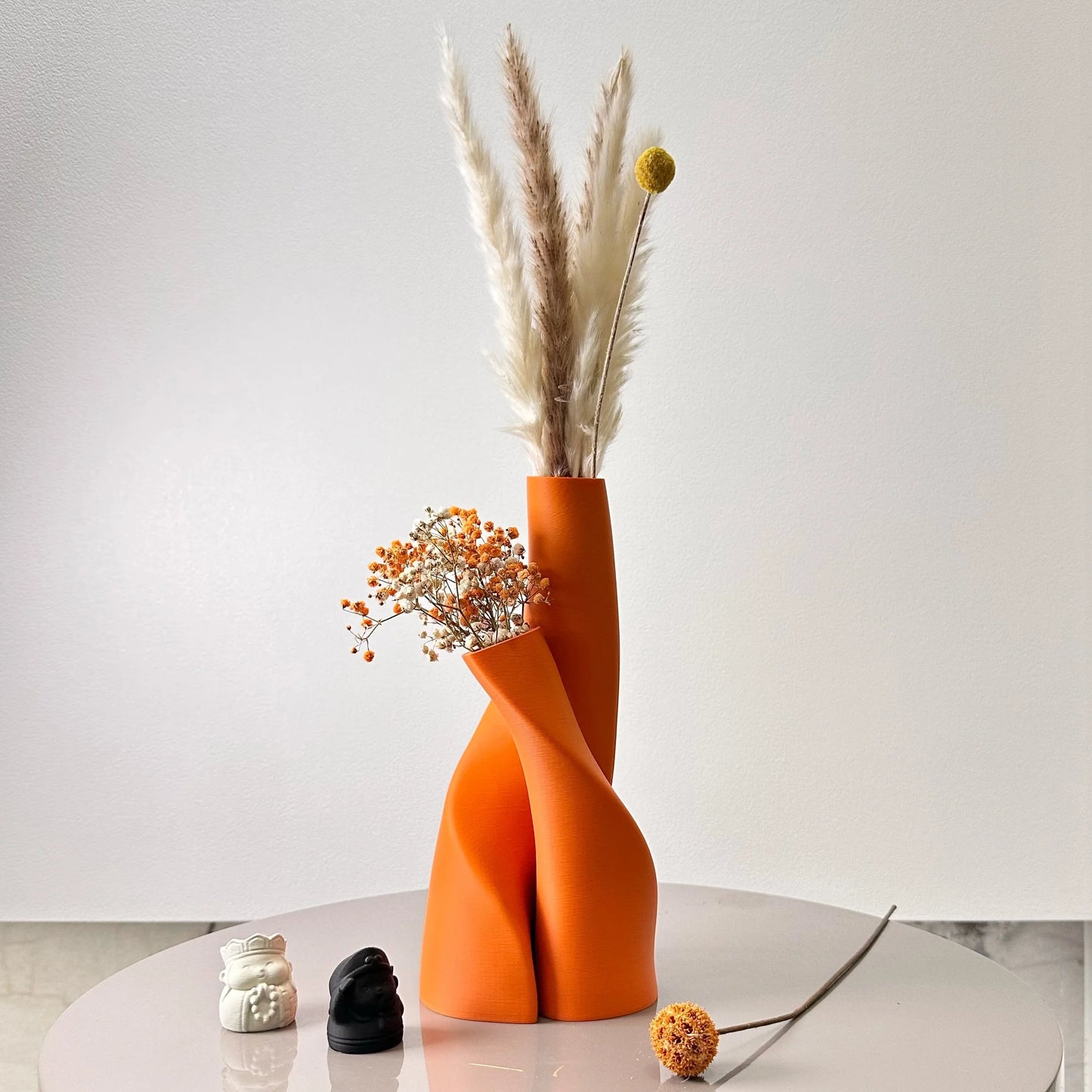 Couple Vaas met gedroogde bloemen