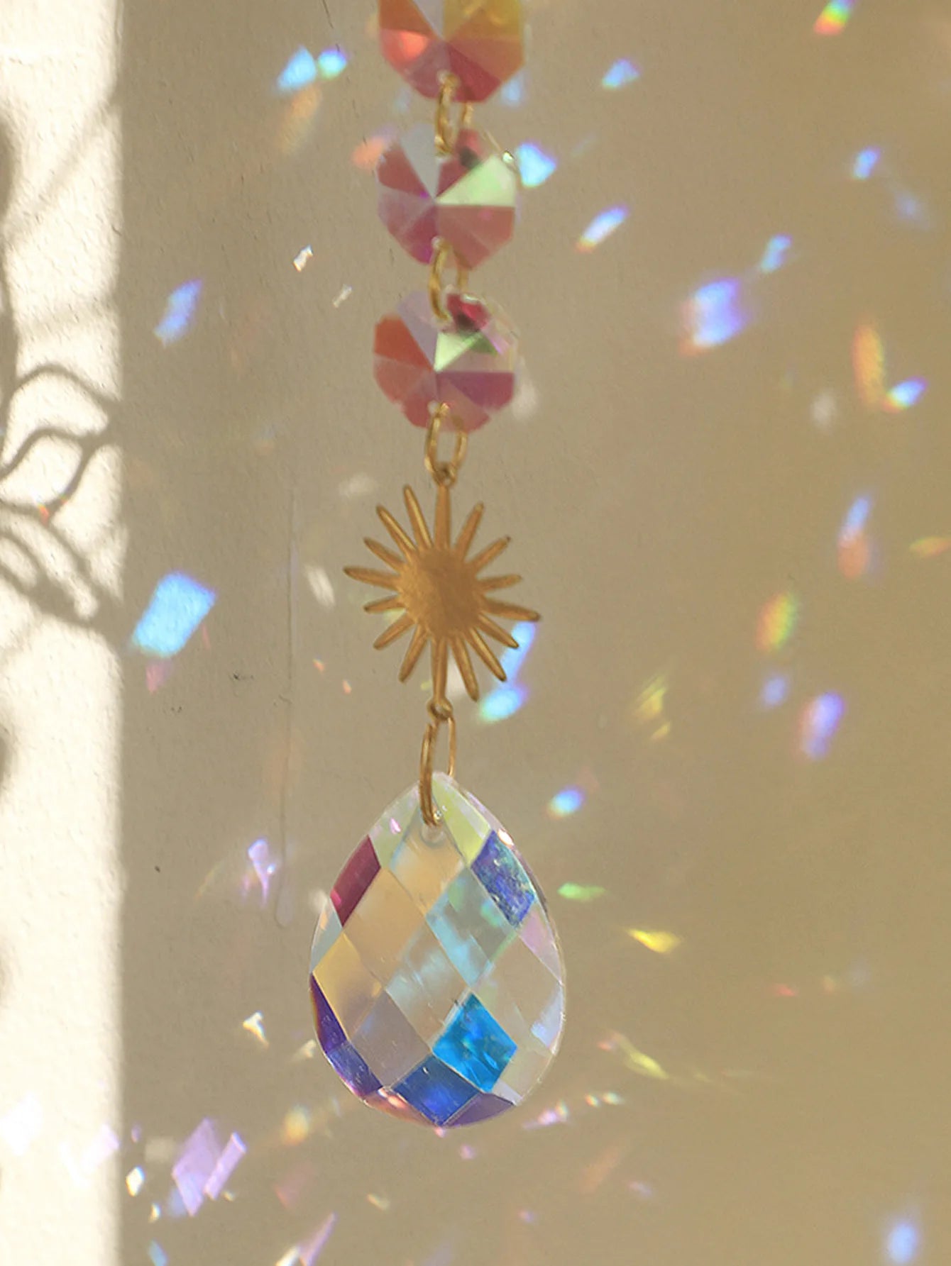 Gouden Lotus Zonvanger Crystal Sieraad