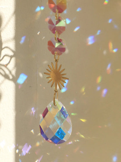 Gouden Lotus Zonvanger Crystal Sieraad