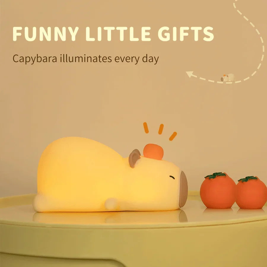 Schattige Capybara LED-bedlamp