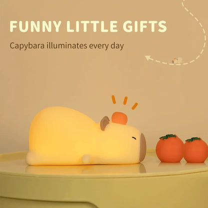 Schattige Capybara LED-bedlamp