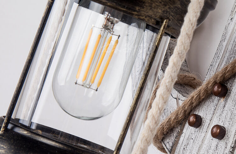Robuuste Houten Ankerlamp