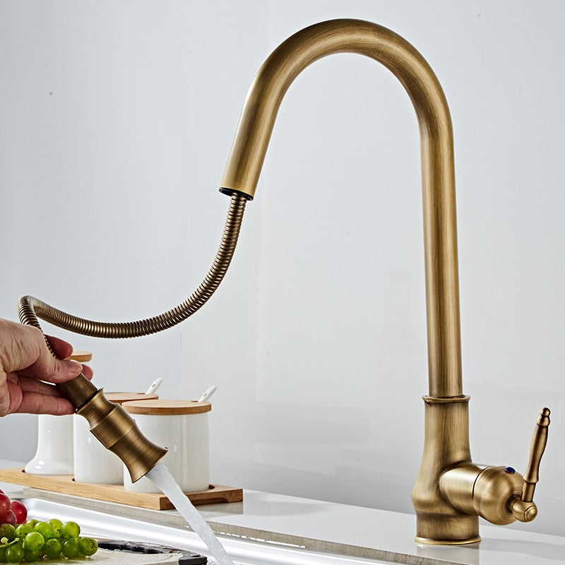 Antique Bronze Kitchen Faucet with Touch Control