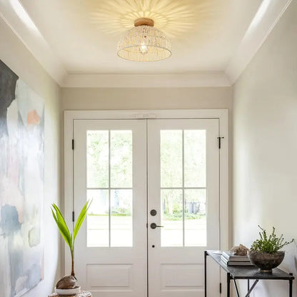Boho Rotan Plafondlamp