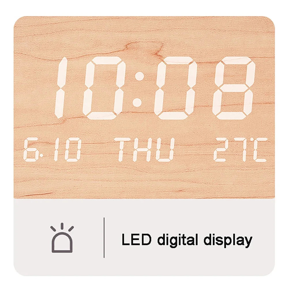 LED Digitale Wandklok Temperatuur Datum