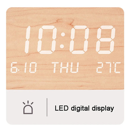 LED Digitale Wandklok Temperatuur Datum