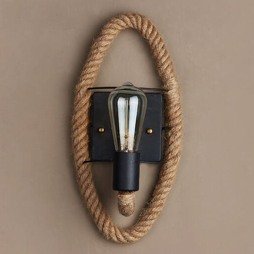 Stoere Touw Wandlamp