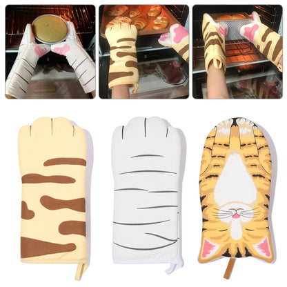1pc Cat Paw ovenwanten anti-slip hittebestendig
