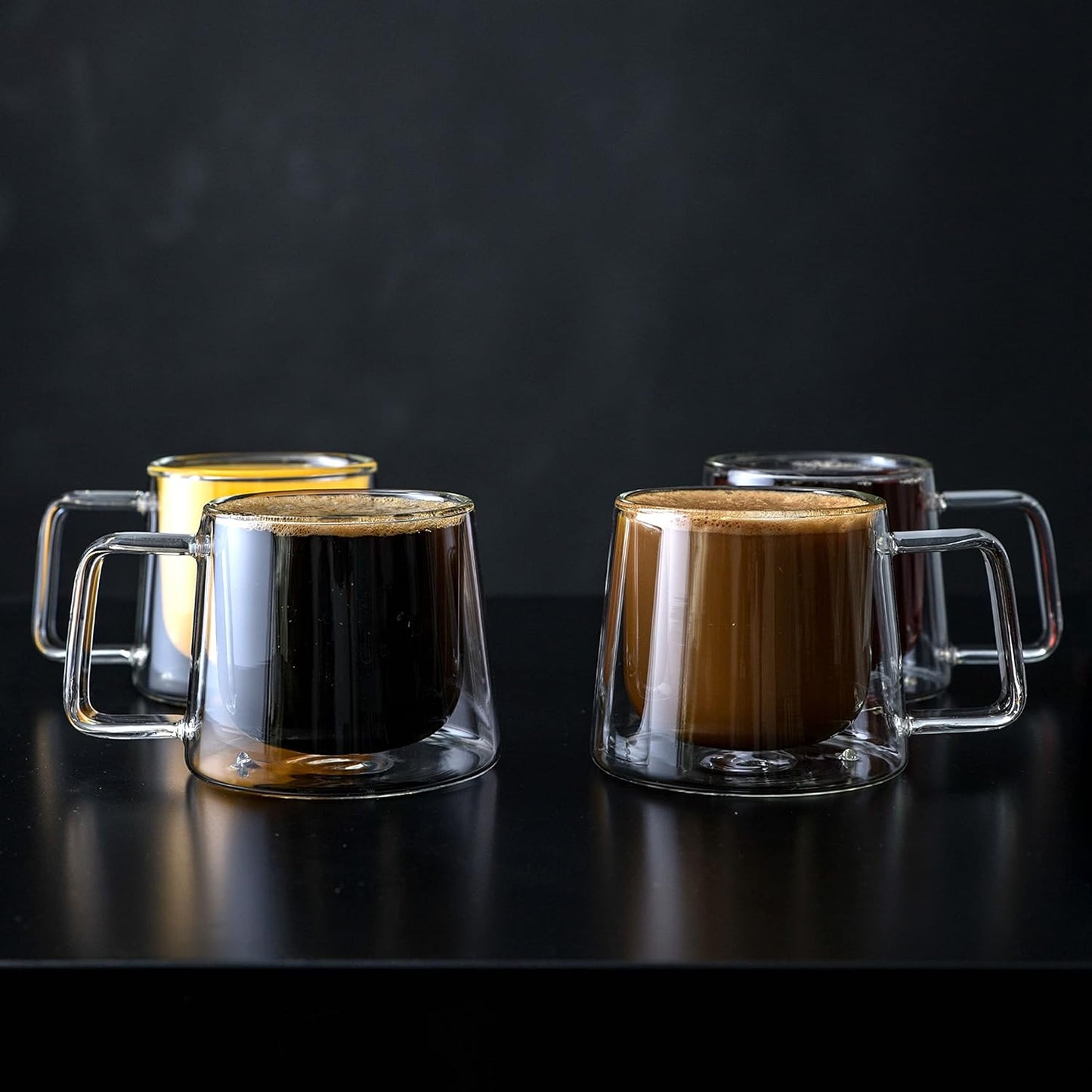 Dubbelwandige Glazen Koffiemok