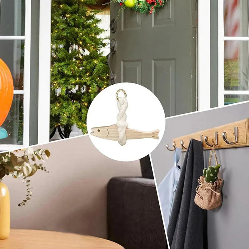 Vissige Houten Deurhanger Auto Wand