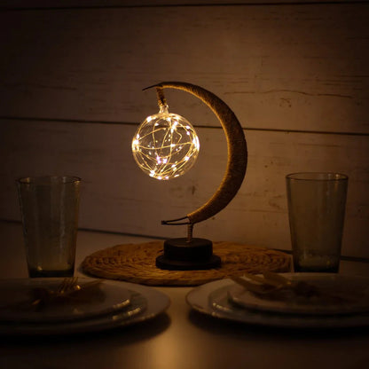 Maanlamp Rotan Handgemaakt LED