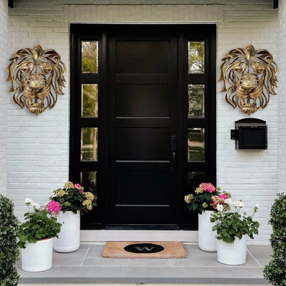 Gouden Leeuwenkop Muurdecoratie