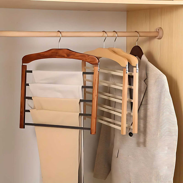 Massief Houten Broekengarderoberek Organizer