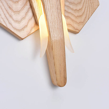Houten Olifant Wandlamp