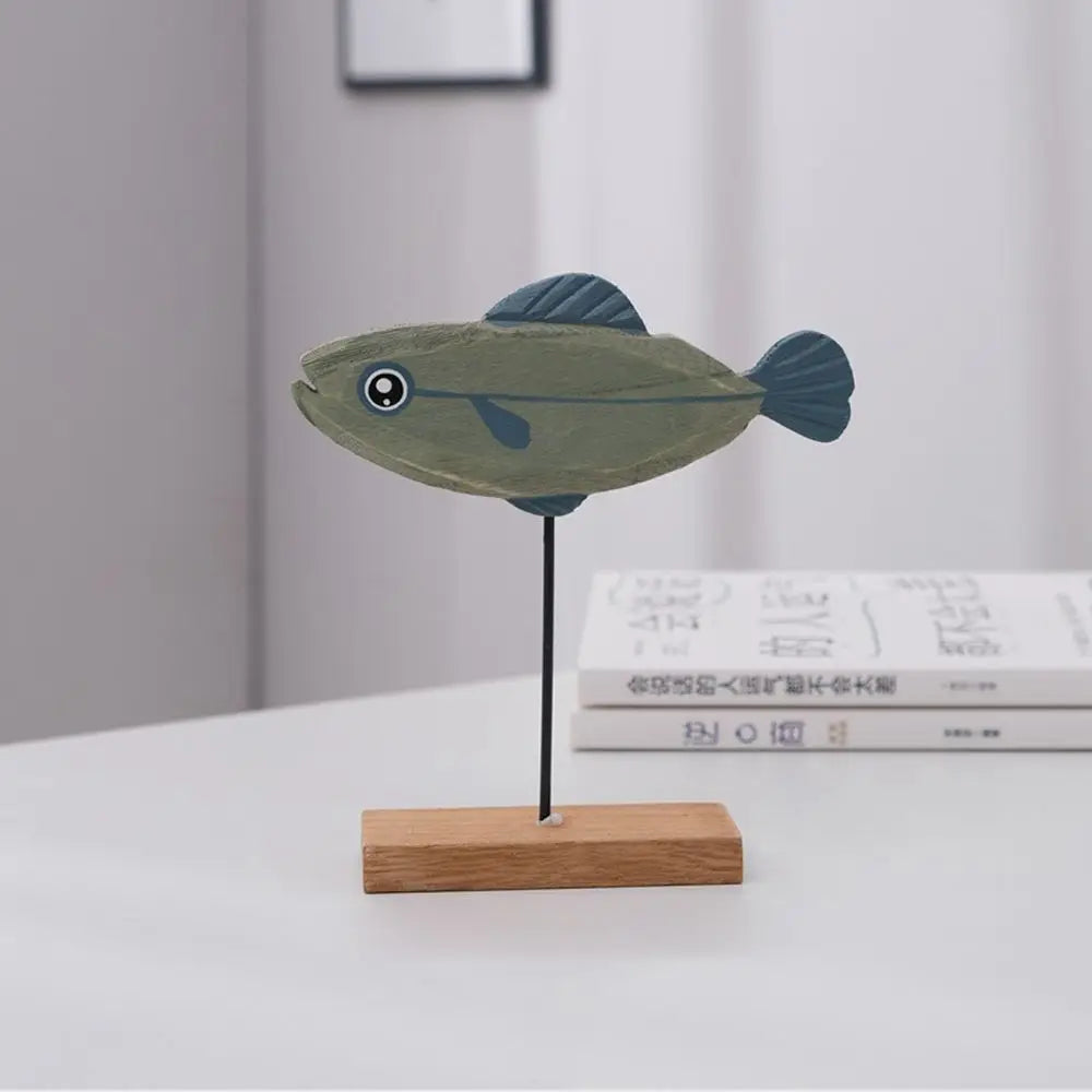 Handgemaakte Houten Vissculptuur