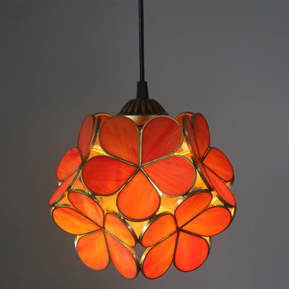 Bloemenlamp met Glaskunst