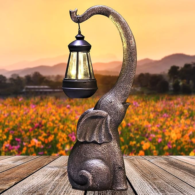 Retro Olifant Tuinlamp