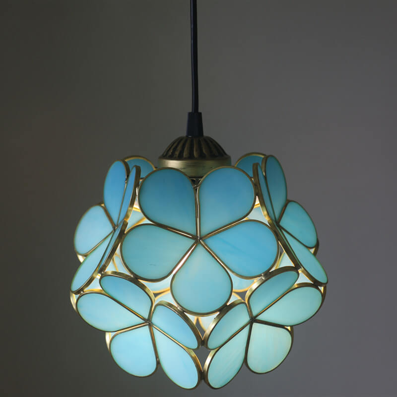 Bloemenlamp met Glaskunst