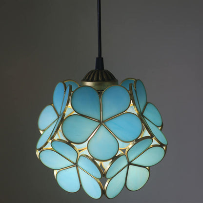 Bloemenlamp met Glaskunst