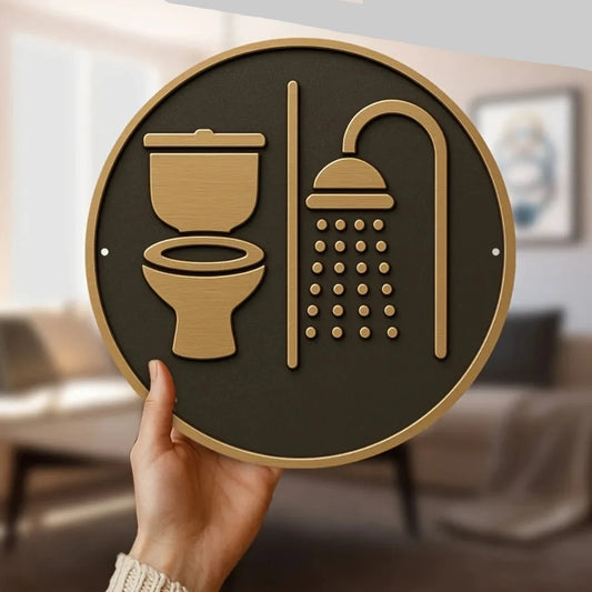 Modern Douche Toilet Pictogram Bord