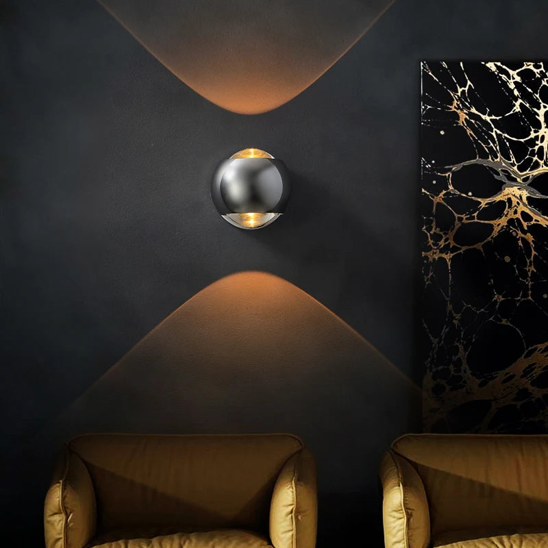 Messing LED Wandlamp