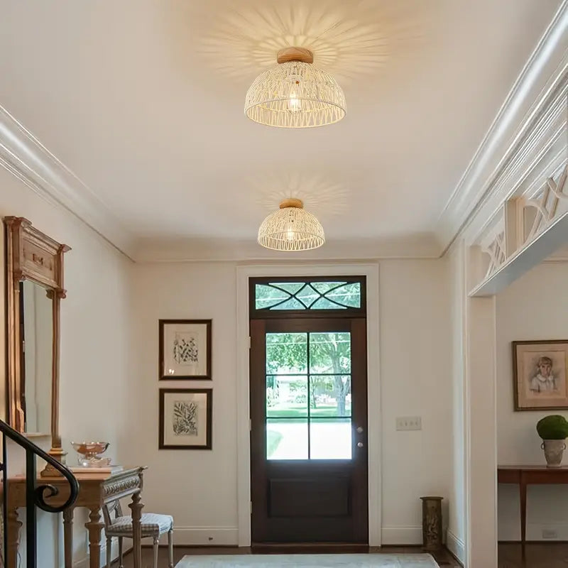 Boho Rotan Plafondlamp