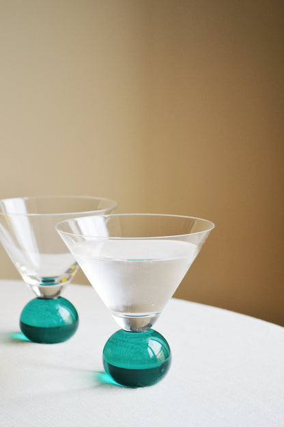 Set van Twee Cocktailglazen - Groen